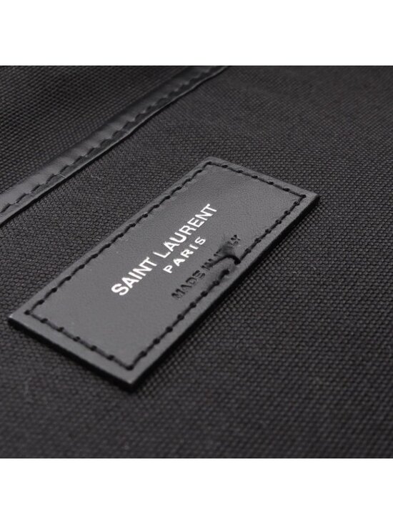 Saint Laurent Paris Backpack City Black Canvas Leather
